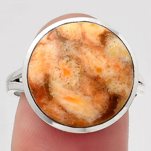 Natural Coral Jasper Ring size-8.5 R-1005 SDR246675