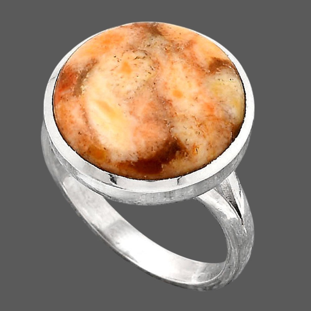 Natural Coral Jasper Ring size-8.5 R-1005 SDR246675