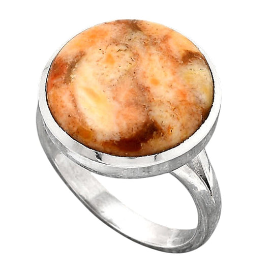 Natural Coral Jasper Ring size-8.5 R-1005 SDR246675