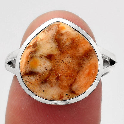 Natural Coral Jasper Ring size-7.5 R-1005 SDR246682