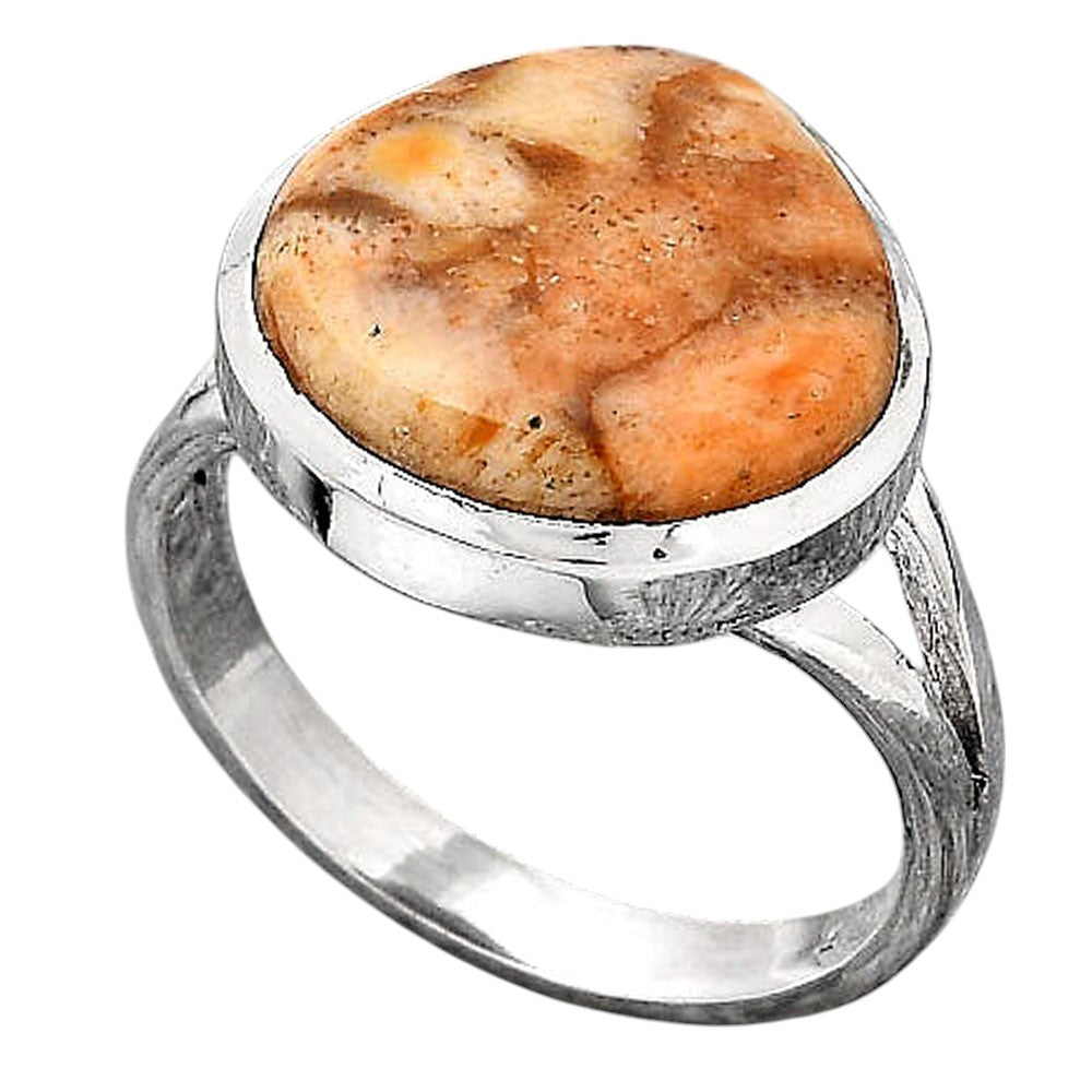 Natural Coral Jasper Ring size-7.5 R-1005 SDR246682