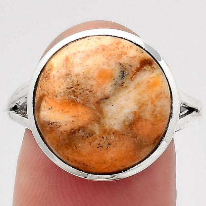 Natural Coral Jasper Ring size-8 R-1005 SDR246684