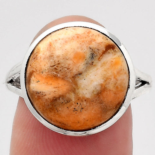 Natural Coral Jasper Ring size-8 R-1005 SDR246684