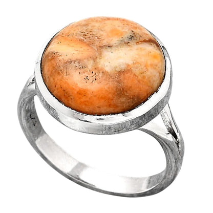 Natural Coral Jasper Ring size-8 R-1005 SDR246684