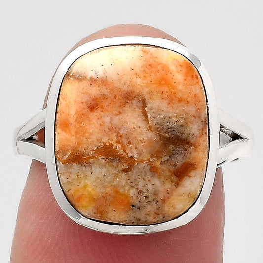Natural Coral Jasper Ring size-7 R-1005 SDR246689