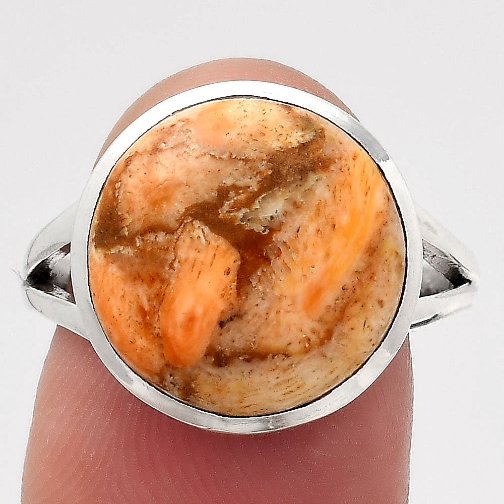 Natural Coral Jasper Ring size-8 R-1005 SDR246693