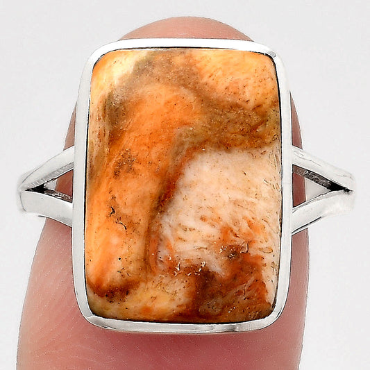 Natural Coral Jasper Ring size-8.5 R-1005 SDR246697