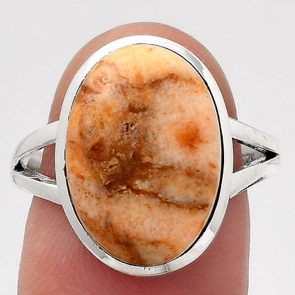 Natural Coral Jasper Ring size-7.5 R-1005 SDR246698