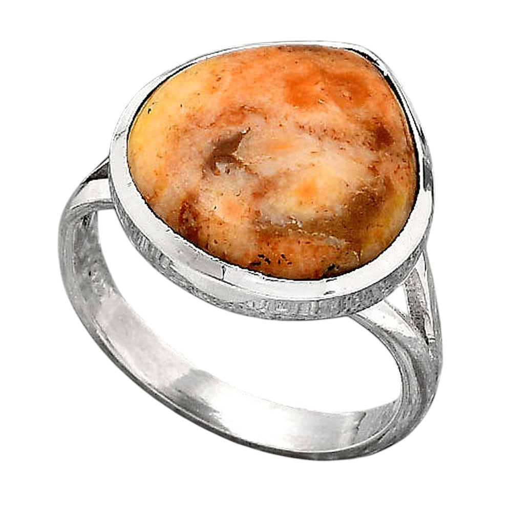 Natural Coral Jasper Ring size-7.5 R-1005 SDR246716