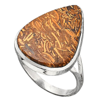 Natural Coquina Fossil Jasper India Ring size-9 R-1005 SDR246726