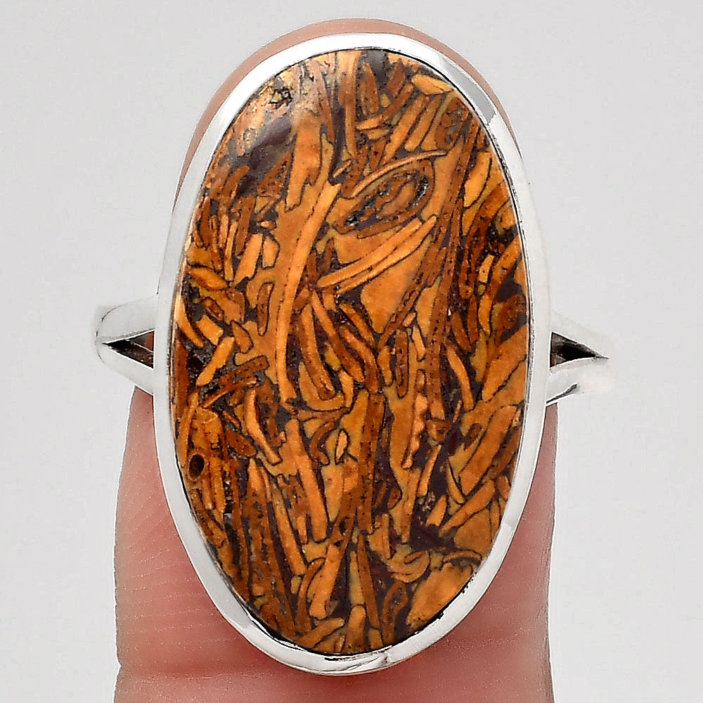 Coquina Fossil Jasper - India Ring size-8.5 R-1005 SDR246727