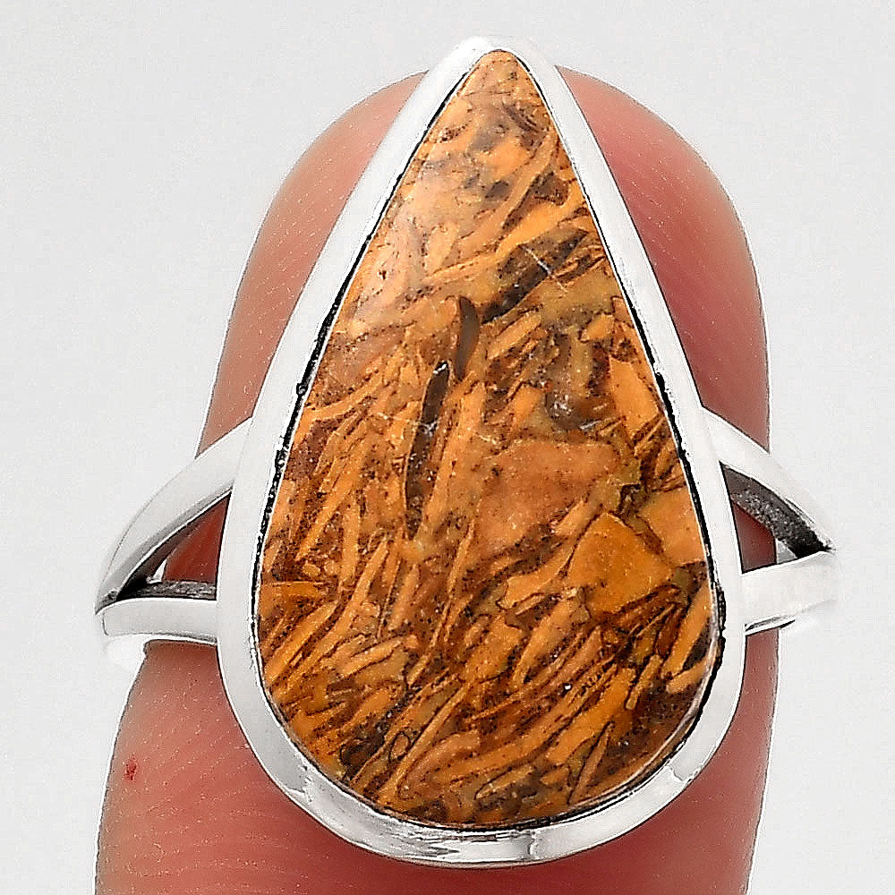 Natural Coquina Fossil Jasper India Ring size-7 R-1005 SDR246753