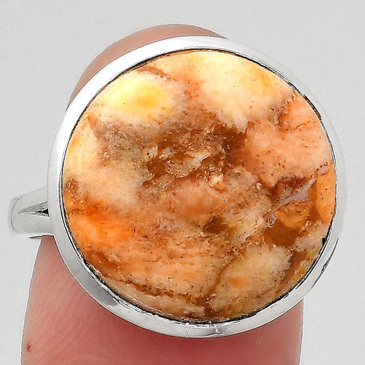 Natural Coral Jasper Ring size-8.5 R-1005 SDR246759