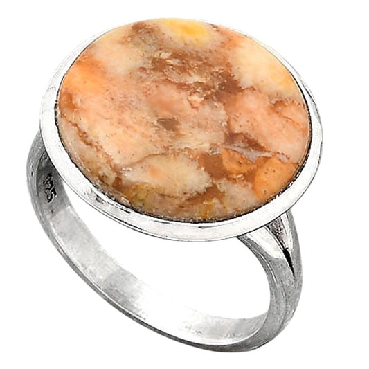Natural Coral Jasper Ring size-8.5 R-1005 SDR246759
