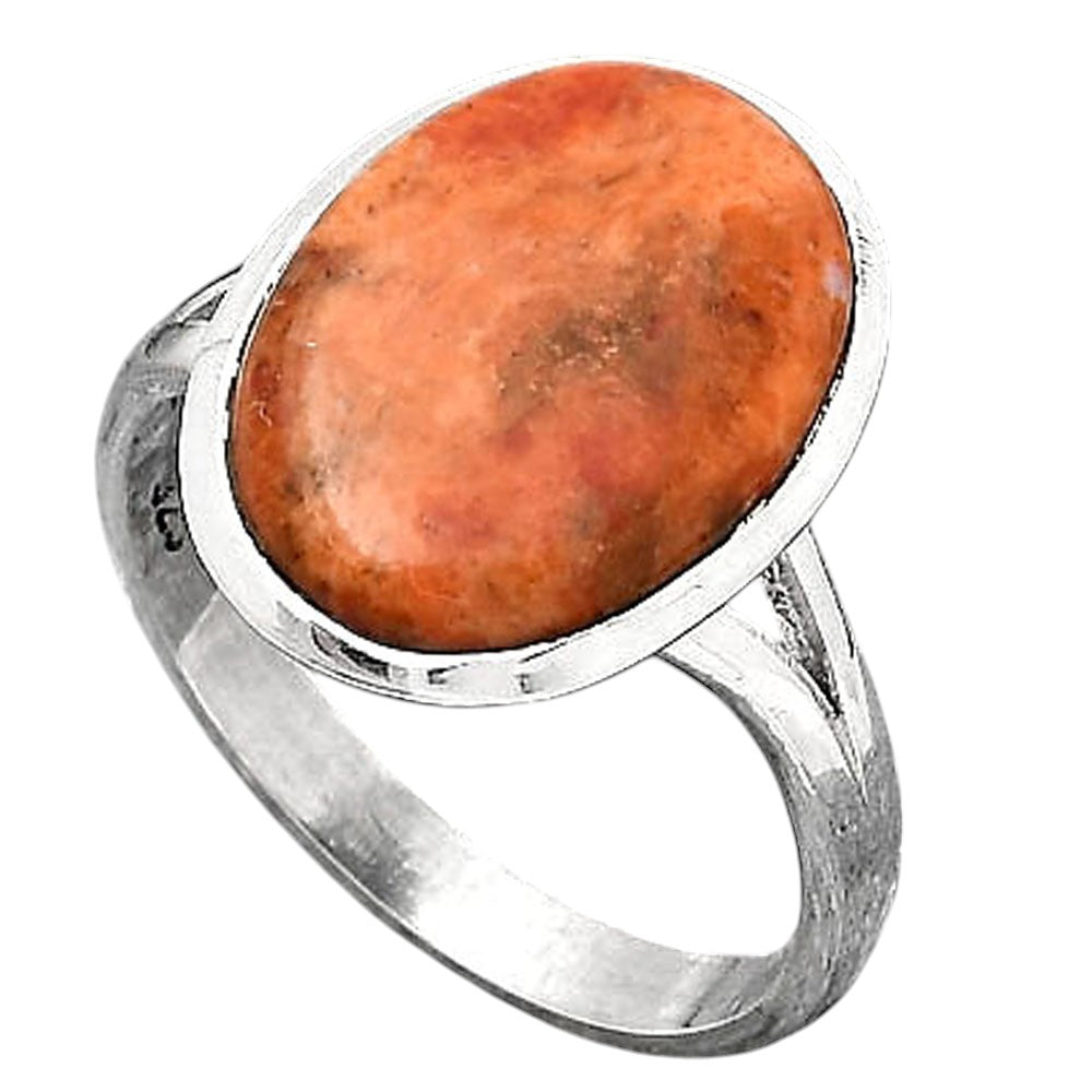Natural Red Sponge Coral Ring size-8.5 R-1005 SDR246765