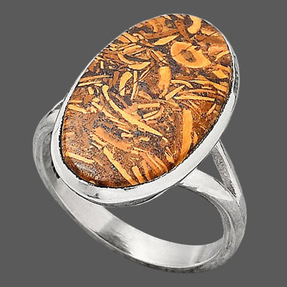 Natural Coquina Fossil Jasper India Ring size-8 R-1005 SDR246776
