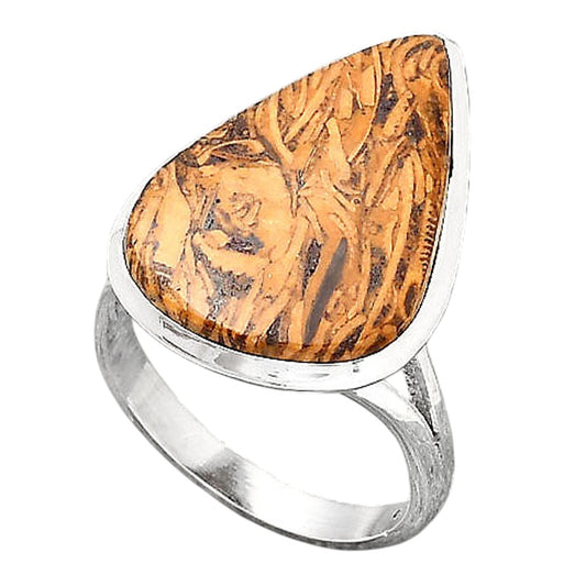 Coquina Fossil Jasper - India Ring size-7.5 R-1005 SDR246780