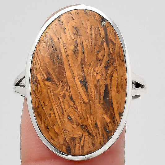 Coquina Fossil Jasper - India Ring size-9.5 R-1005 SDR246818