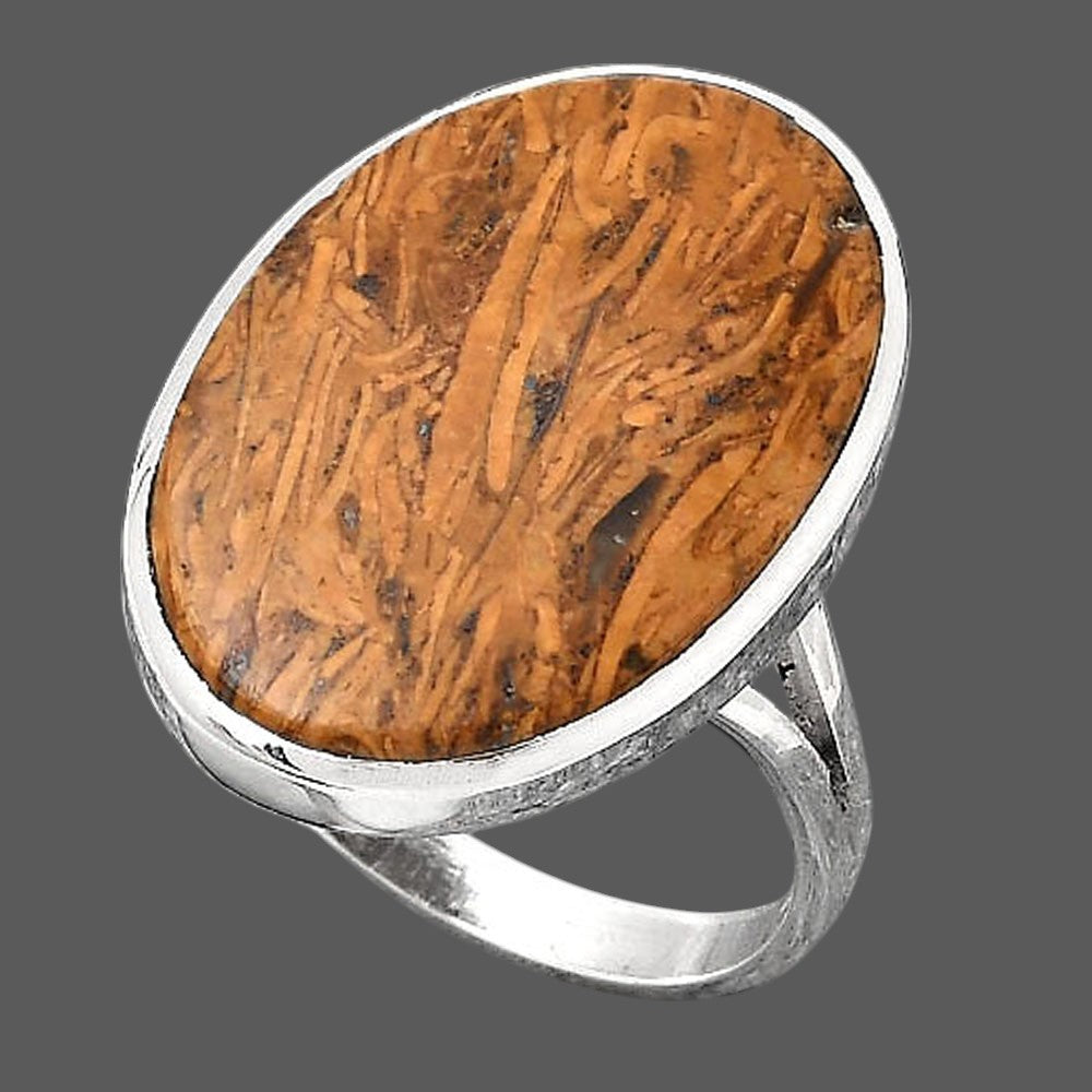 Coquina Fossil Jasper - India Ring size-9.5 R-1005 SDR246818