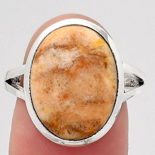 Natural Coral Jasper Ring size-8 R-1005 SDR246838