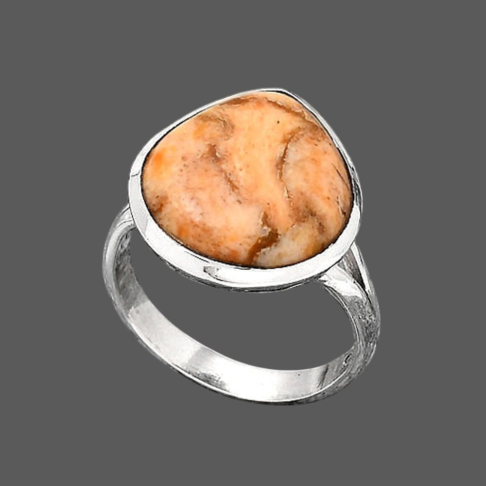 Natural Coral Jasper Ring size-7.5 R-1005 SDR246862