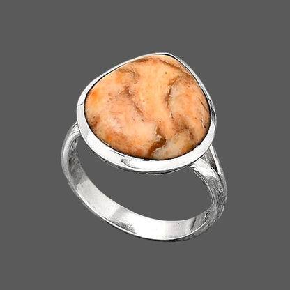 Natural Coral Jasper Ring size-7.5 R-1005 SDR246862