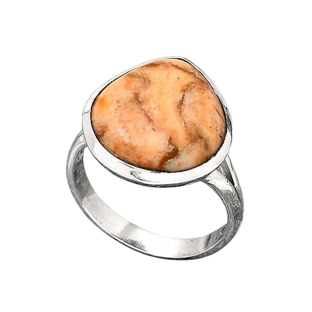 Natural Coral Jasper Ring size-7.5 R-1005 SDR246862