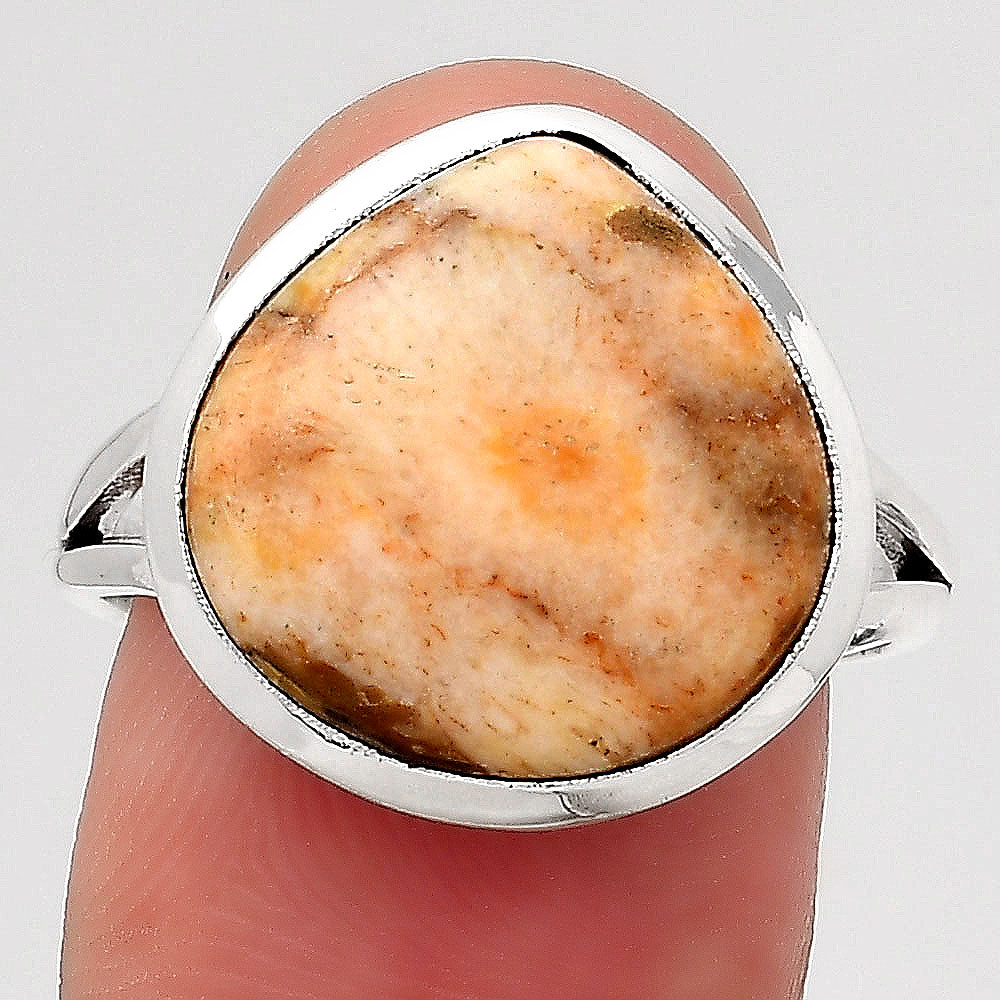 Natural Coral Jasper Ring size-8 R-1005 SDR246865