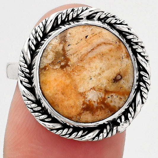 Natural Coral Jasper Ring size-8 R-1013 SDR246869