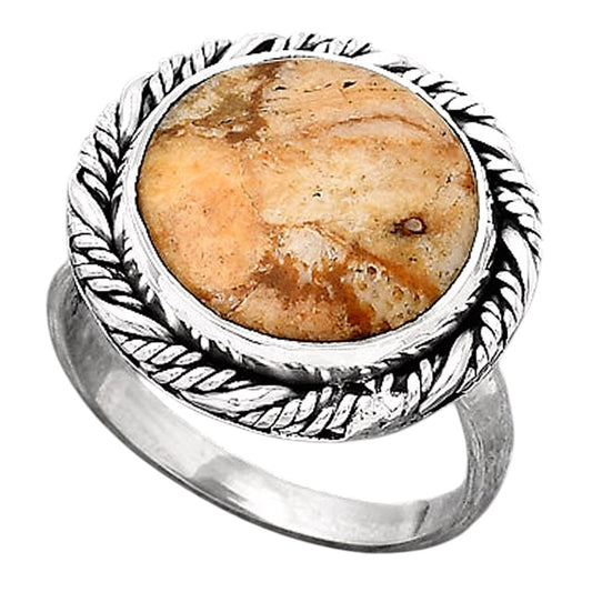 Natural Coral Jasper Ring size-8 R-1013 SDR246869