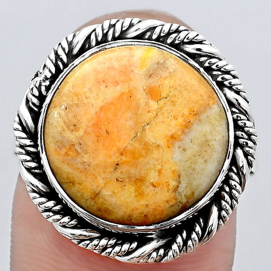 Natural Coral Jasper Ring size-8.5 R-1013 SDR246874