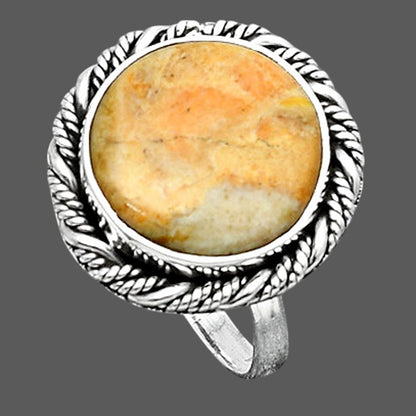 Natural Coral Jasper Ring size-8.5 R-1013 SDR246874