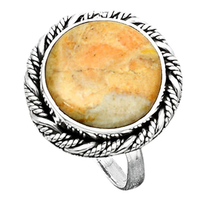 Natural Coral Jasper Ring size-8.5 R-1013 SDR246874