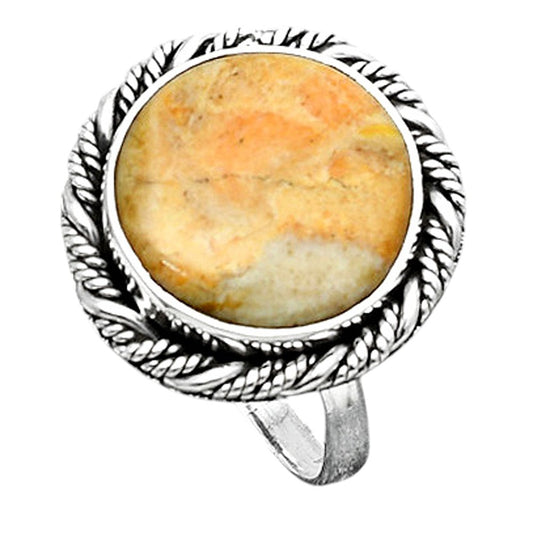 Natural Coral Jasper Ring size-8.5 R-1013 SDR246874