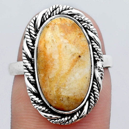 Natural Coral Jasper Ring size-7.5 R-1013 SDR246875
