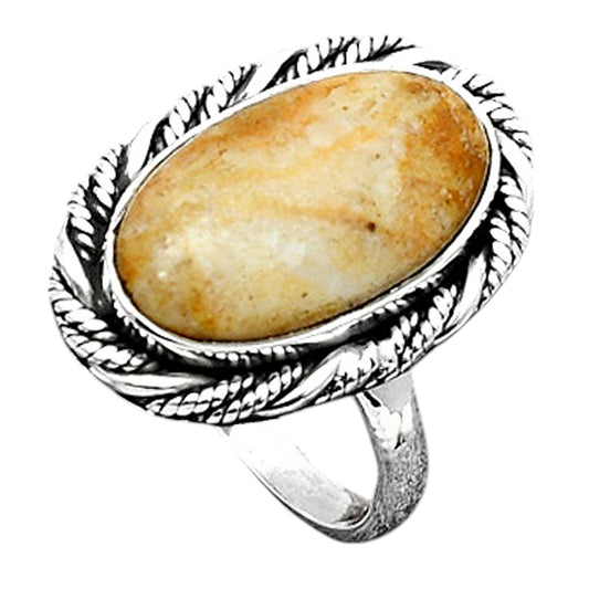 Natural Coral Jasper Ring size-7.5 R-1013 SDR246875