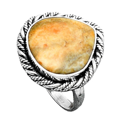 Natural Coral Jasper Ring size-7.5 R-1013 SDR246879