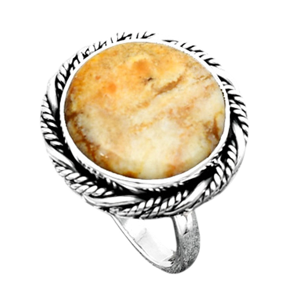 Natural Coral Jasper Ring size-8 R-1013 SDR246881