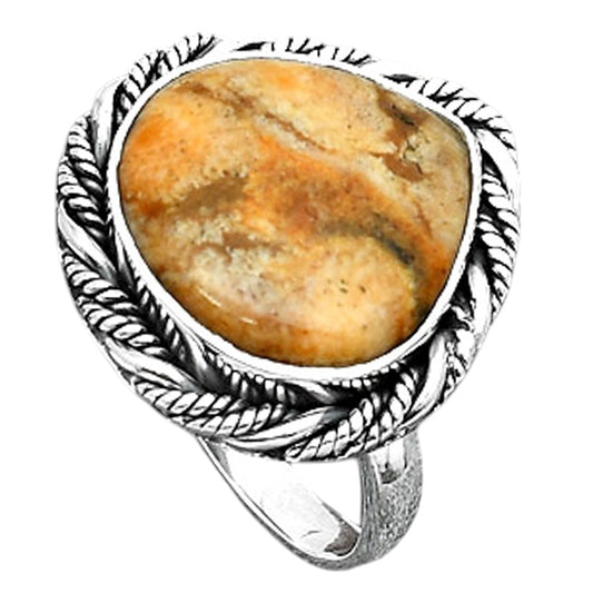 Natural Coral Jasper Ring size-7 R-1013 SDR246884