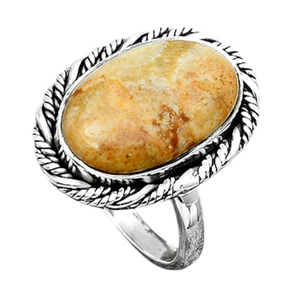 Natural Coral Jasper Ring size-8.5 R-1013 SDR246887