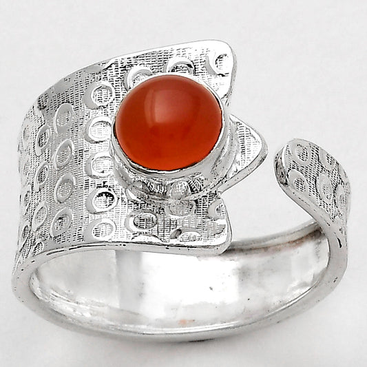 Adjustable - Natural Carnelian Ring size-8.5 R-1381 SDR246918