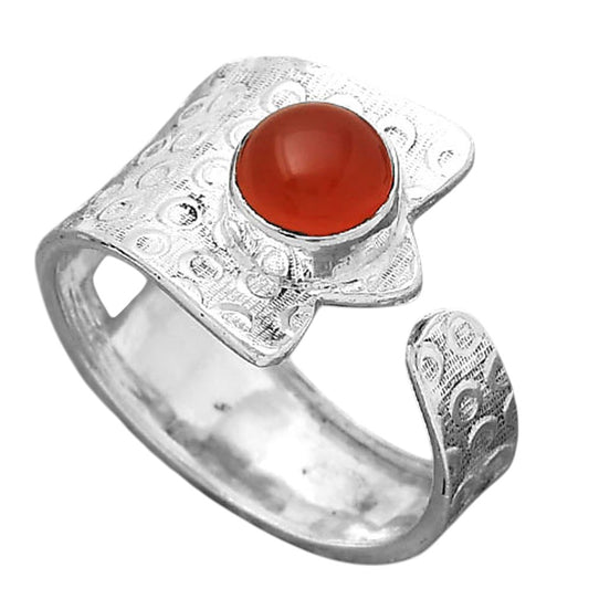 Adjustable - Natural Carnelian Ring size-8.5 R-1381 SDR246918