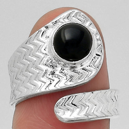 Adjustable - Black Onyx - Brazil Ring size-6.5 R-1374 SDR246942