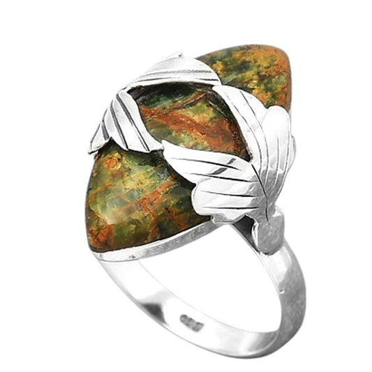 Turkish Rainforest Chrysocolla Ring size-7.5 R-1354 SDR246959