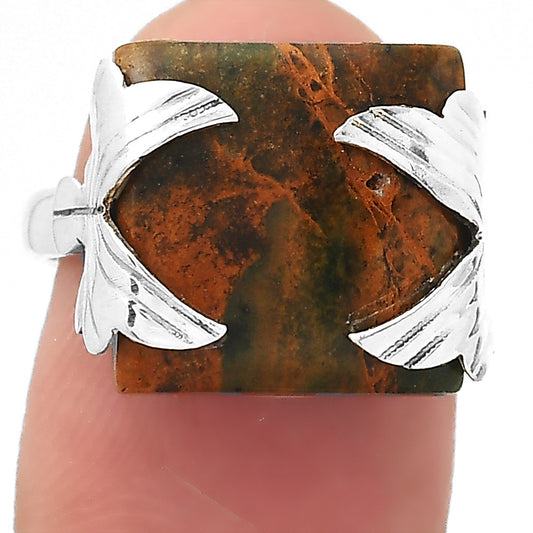 Turkish Rainforest Chrysocolla Ring size-6.5 R-1354 SDR246961