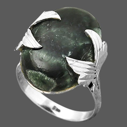 Natural Russian Seraphinite Ring size-8 R-1354 SDR246963