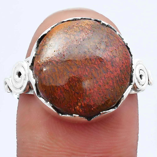 Natural Red Moss Agate Ring size-9 R-1315 SDR246981