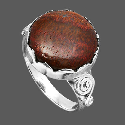 Natural Red Moss Agate Ring size-9 R-1315 SDR246981