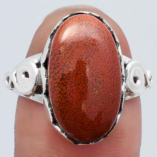 Natural Red Moss Agate Ring size-7.5 R-1315 SDR246983