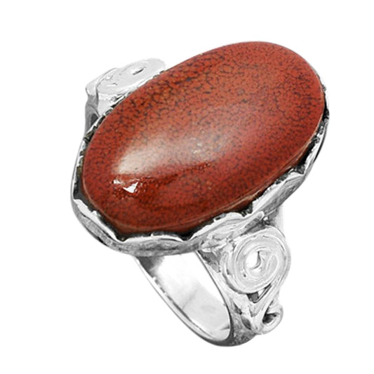 Natural Red Moss Agate Ring size-7.5 R-1315 SDR246983